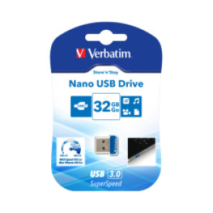 USB Stik  32GB,  Verbatim USB3.0 Nano Store'n'Stay